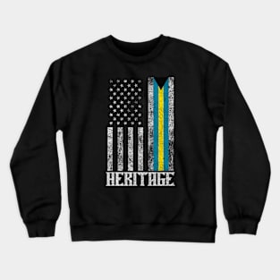 Bahamas Hispanic Heritage destressed flag Crewneck Sweatshirt